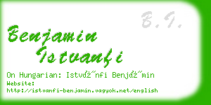 benjamin istvanfi business card